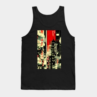 Tokyo city lights vintage style Tank Top